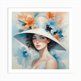 Woman In A Hat Art Print