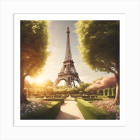 Eiffel Tower In Paris Art Print