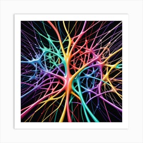 Colorful Neuron 5 Art Print