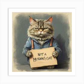 Not A Morning Cat Art Print