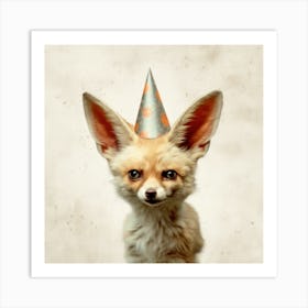 Birthday Fox 3 Art Print