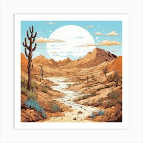 Desert Landscape Art Print