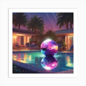 Summer Sparkle Disco Ball Delight (3) Art Print