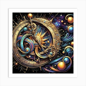 Astronomical Clock Art Print