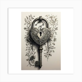 Key To The Heart Art Print