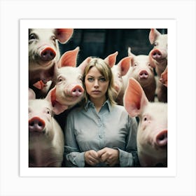 Pigs photo 5 Art Print