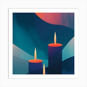 Three Candles Art Print