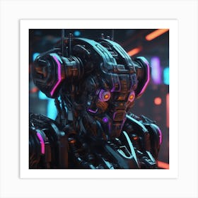 Futuristic Robot 68 Art Print