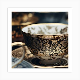 Tea Cups And Saucers 2 Art Print