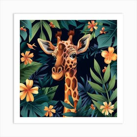 Jungle Giraffe (10) Art Print