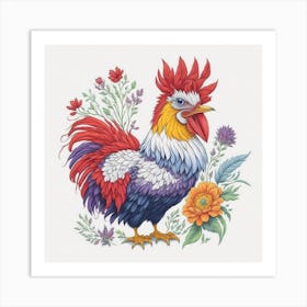 Lucky Rooster Art Print