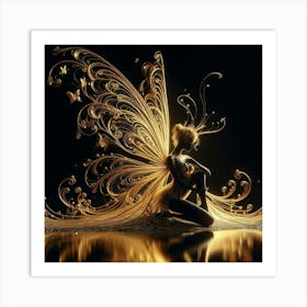 Golden Fairy 2 Art Print