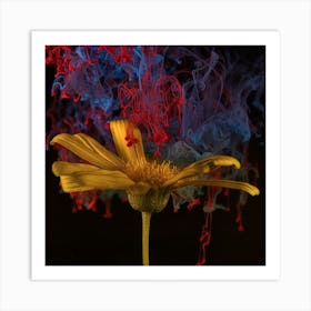 Flower With Smoke Art Print