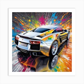 Sports Car Painting 1 Art Print