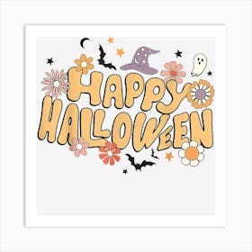 Happy Halloween Costumes Funny Pumpkins Men Women Kids Art Print