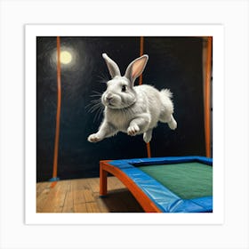 Jumping Rabbit Art Print