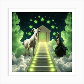 Saturn And Goat Art Print