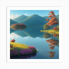 Lake In The Mountains 1 Art Print