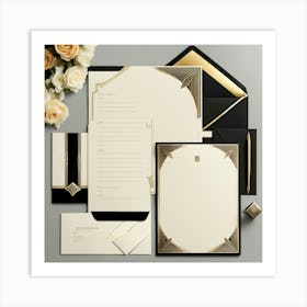 Deco Stationery Set 2 Art Print