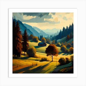 Landscape Painting 98 Art Print