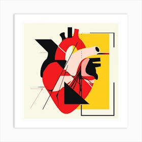 Abstract modern colorful heart illustration Art Print