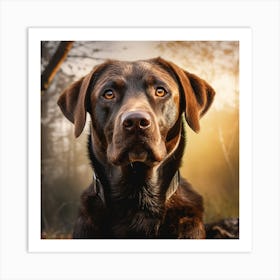 Chocolate Labrador Retriever 2 Art Print