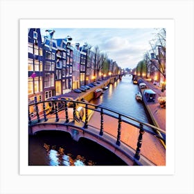 Amsterdam At Dusk Art Print