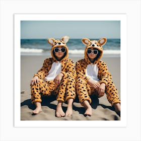 Twin Tigers Art Print