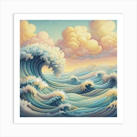 Sea waves 2 Art Print