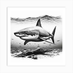 Great White Shark 6 Art Print