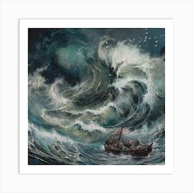 Storm In The Sea Art Print