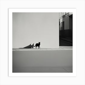 Shadow Of A Cat Art Print