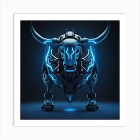 Robot Bull Art Print