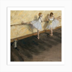 Dancers Practicing At The Barre, Edgar Degas Art Print