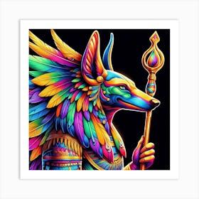 Egyptian anubas Art Print