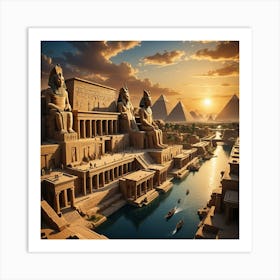 Egyptian Temples Art Print