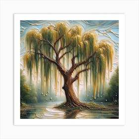 Wet Willow Art Print