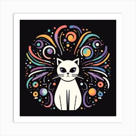 Cat In A Circle 4 Art Print