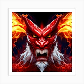 Demon Head 3 Art Print