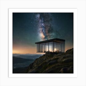 Glass House In The Mountains Art Print