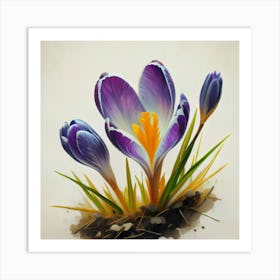 Crocuses 1 Art Print