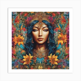 Goddess Of Flowers Art Print