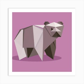 Origami Bear Art Print