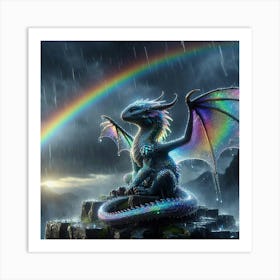 Baby dragon Rainsong Art Print