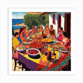 Spanish Dinner Party Art Print