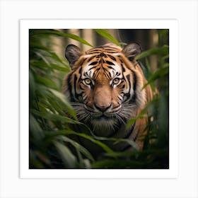 Tiger In Jungle Art Print