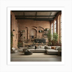 Industrial Living Room 1 Art Print