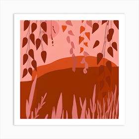 Crimson Nature (1) Art Print