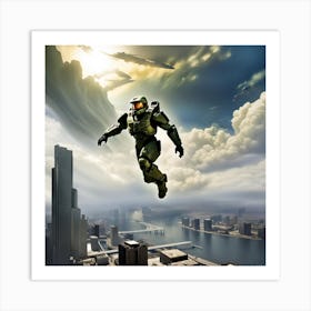 Halo Jump Art Print