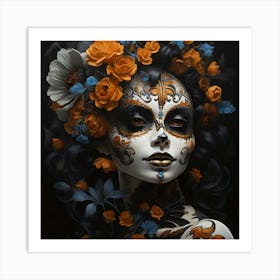 Day Of The Dead Woman Art Print